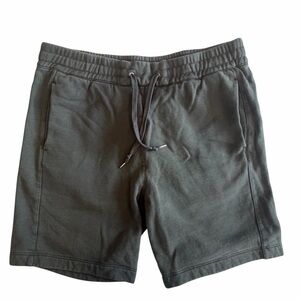 Men’s Helmut Lang Terry Shorts sz M w/ 4 Pockets & Drawstring Stonewash Black
